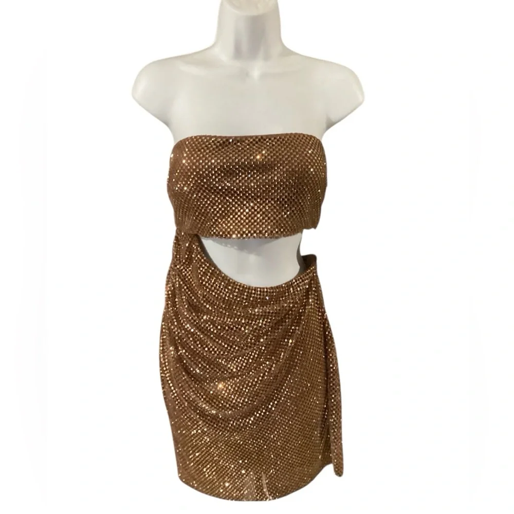 Windsor studded formal mini dress. L - Picture 1 of 2